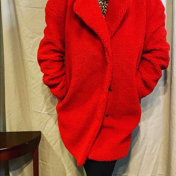 Red Teddy Bear Jacket Oak and Ivy size M - Picture 4 of 6